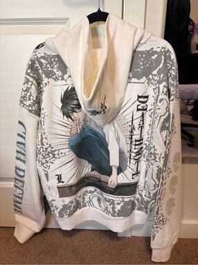 NWT Civil Regime Death Note L Hoodie White Blue Large